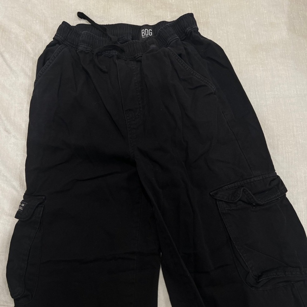 Urban Outfitters BDG Black Cargo Jogger Pants
